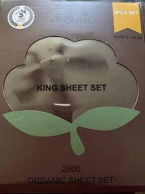 Organic King Sheet Set - 2800 Thread, Brown